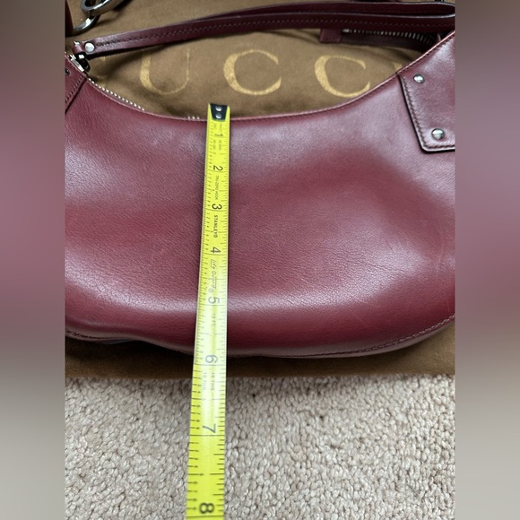 Authentic Gucci burgundy half moon bag - Picture 7 of 17
